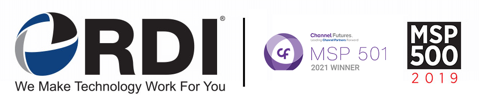 RDI logo and award information